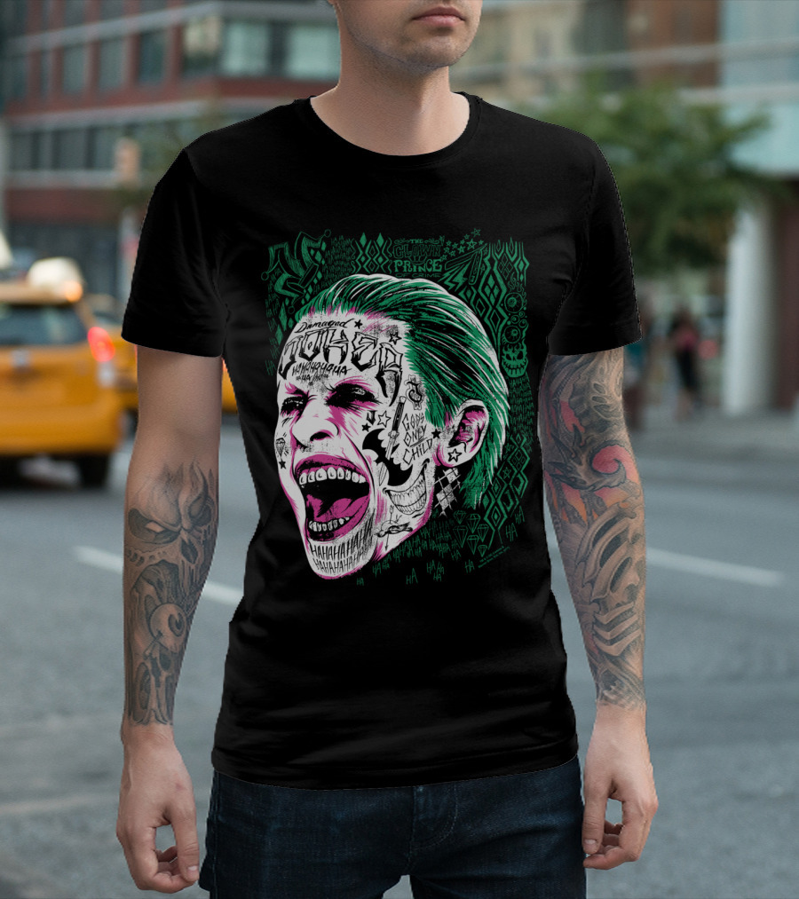 Suicide Squad Joker Damaged Clown Prince Gang Only Child Hahahaha T-Shirt