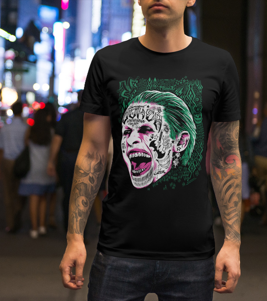 Suicide Squad Joker Damaged Clown Prince Gang Only Child Hahahaha T-Shirt