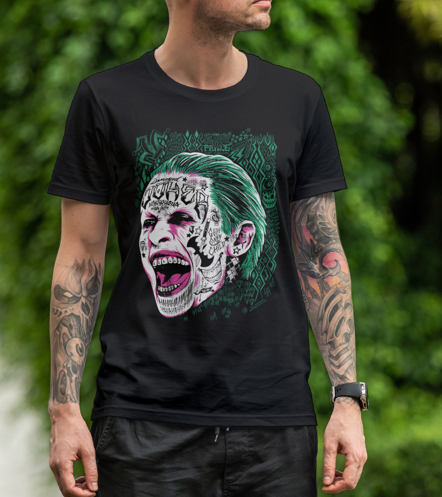 Suicide Squad Joker Damaged Clown Prince Gang Only Child Hahahaha T-Shirt