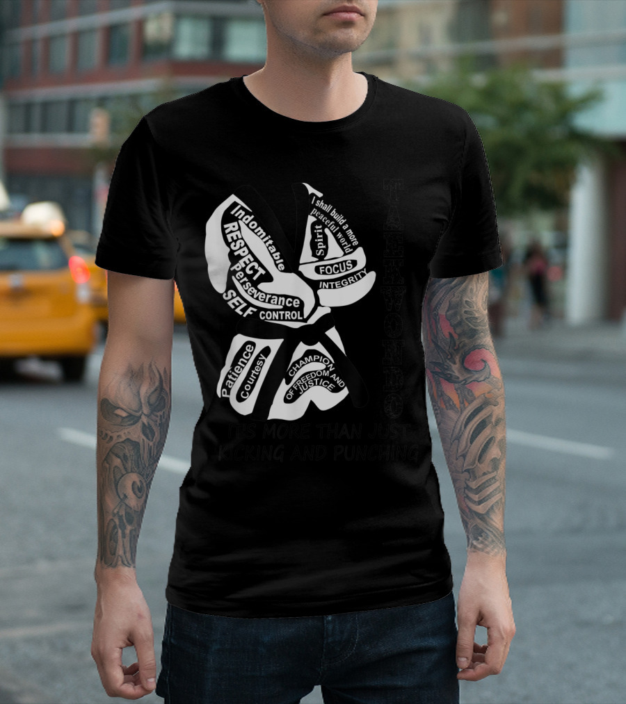 Taekwondo More Than Just Kicking and Punching Respect Perseverance Self-Control Integrity T-Shirt