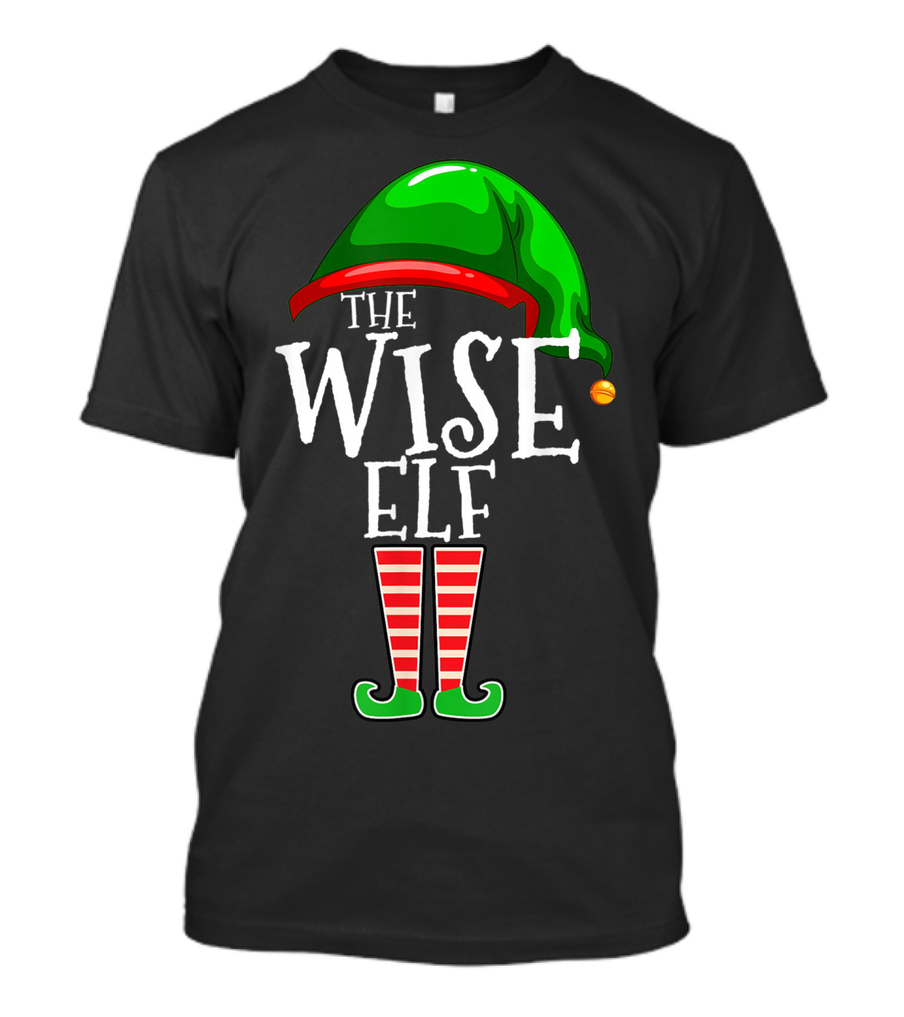 The Wise Elf Green Hat Red Striped Legs Family Matching Group T-Shirt