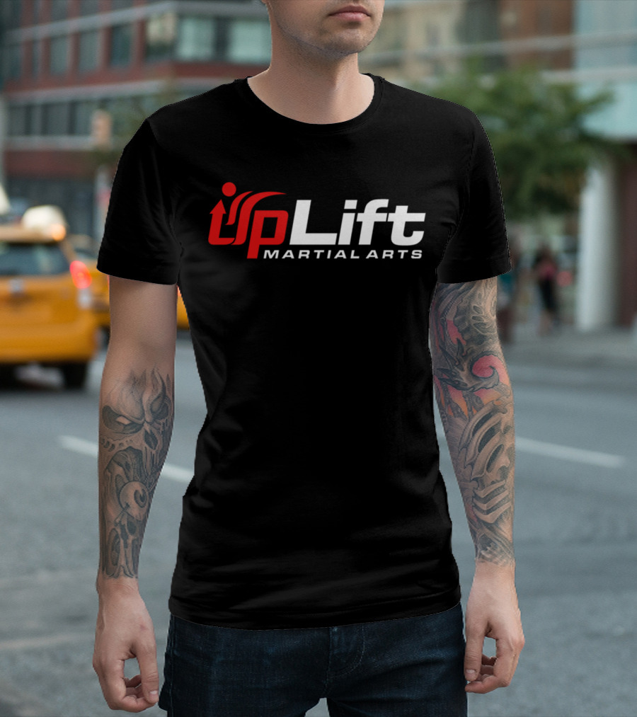 Uplift Martial Arts Dynamic Red and White T-Shirt