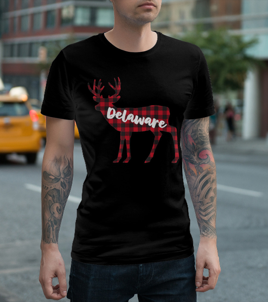 Delaware Buffalo Plaid Deer T-Shirt