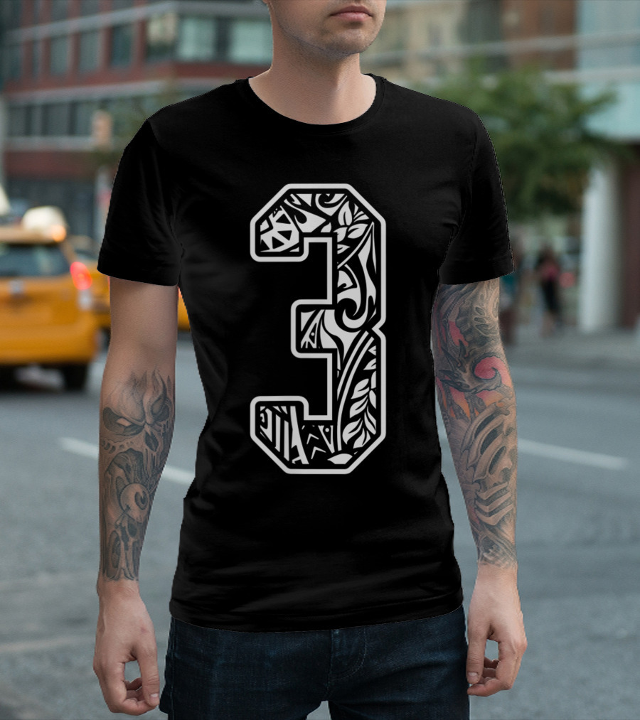 Polynesian Tattoo Number 3 Sports Fan Small T-Shirt