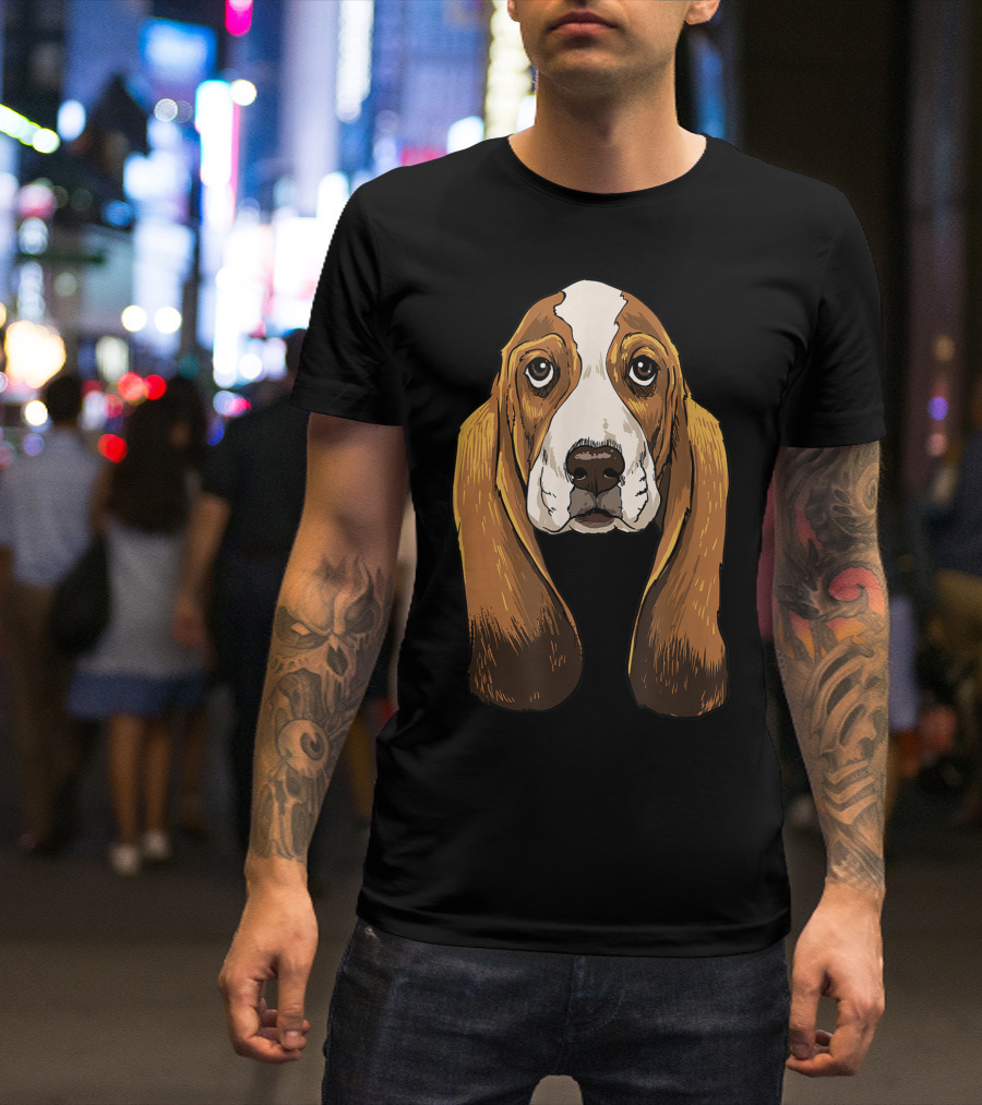 Basset Hound Breed Lover Basset Hound Face T-Shirt