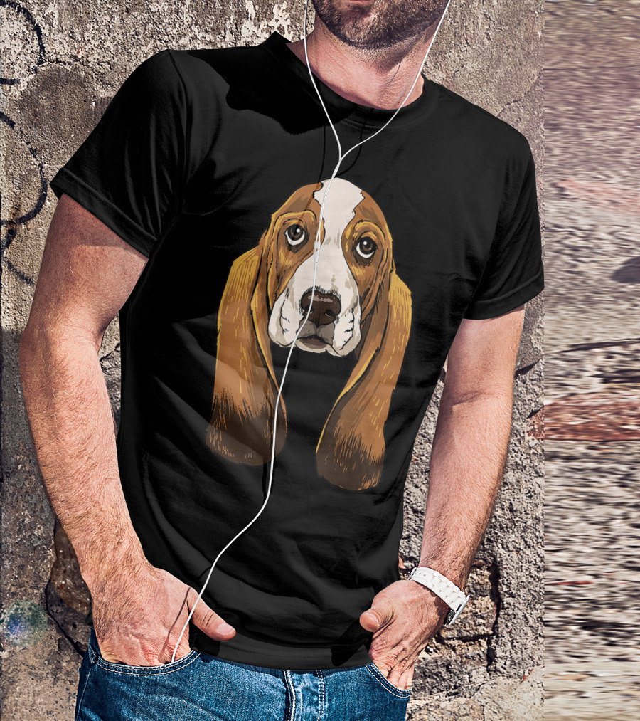 Basset Hound Breed Lover Basset Hound Face T-Shirt