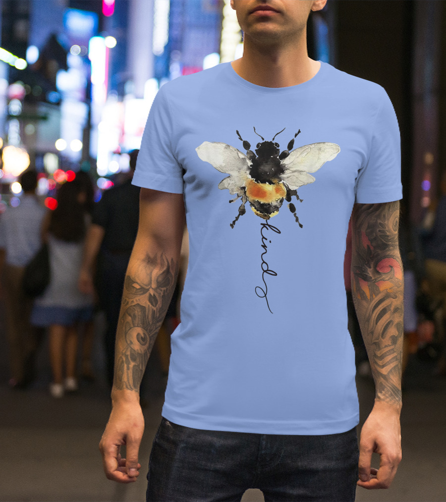 Be Kind Bee Kind Watercolor Bee T-Shirt