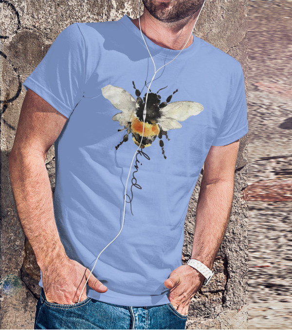 Be Kind Bee Kind Watercolor Bee T-Shirt