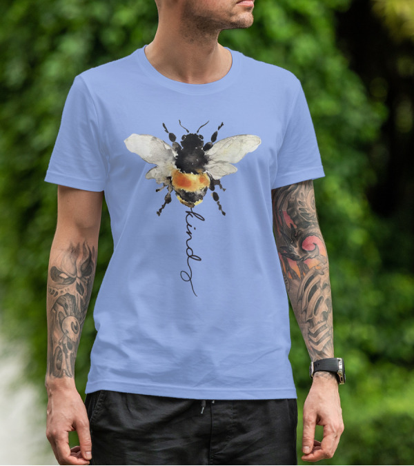 Be Kind Bee Kind Watercolor Bee T-Shirt