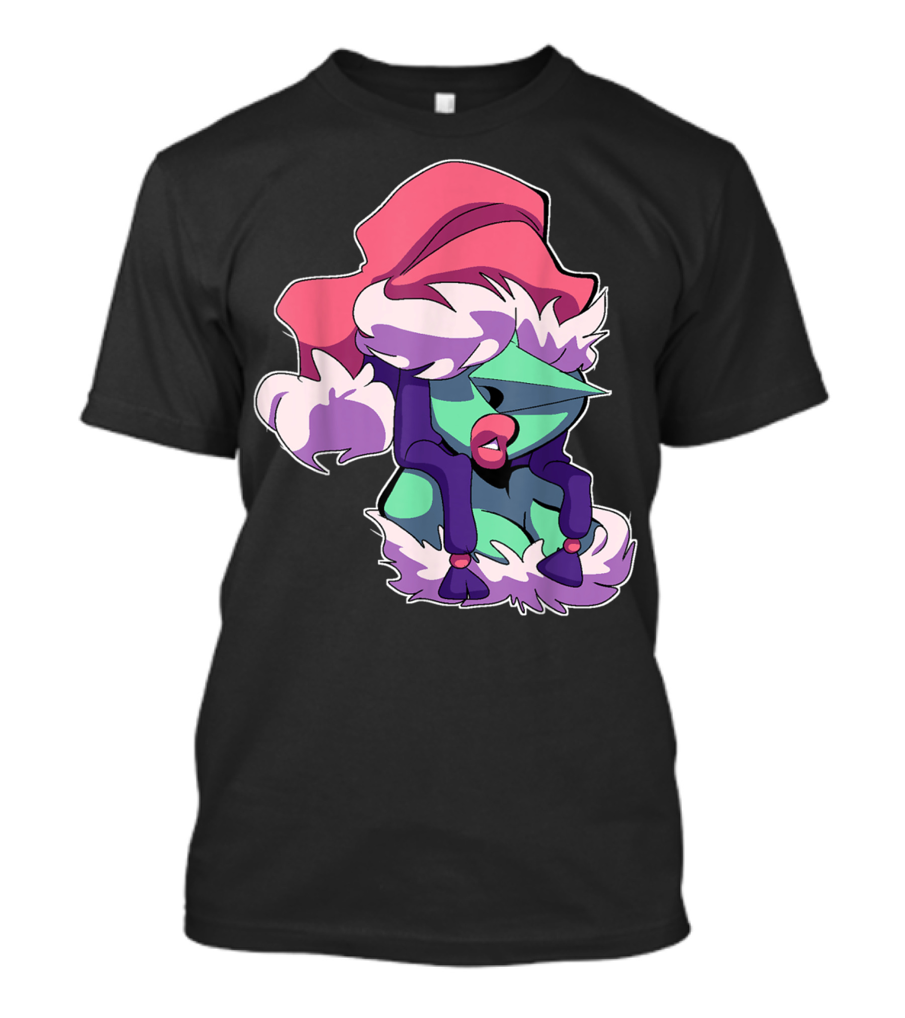 Christmas Is Coming Character In Festive Purple Santa T-Shirt