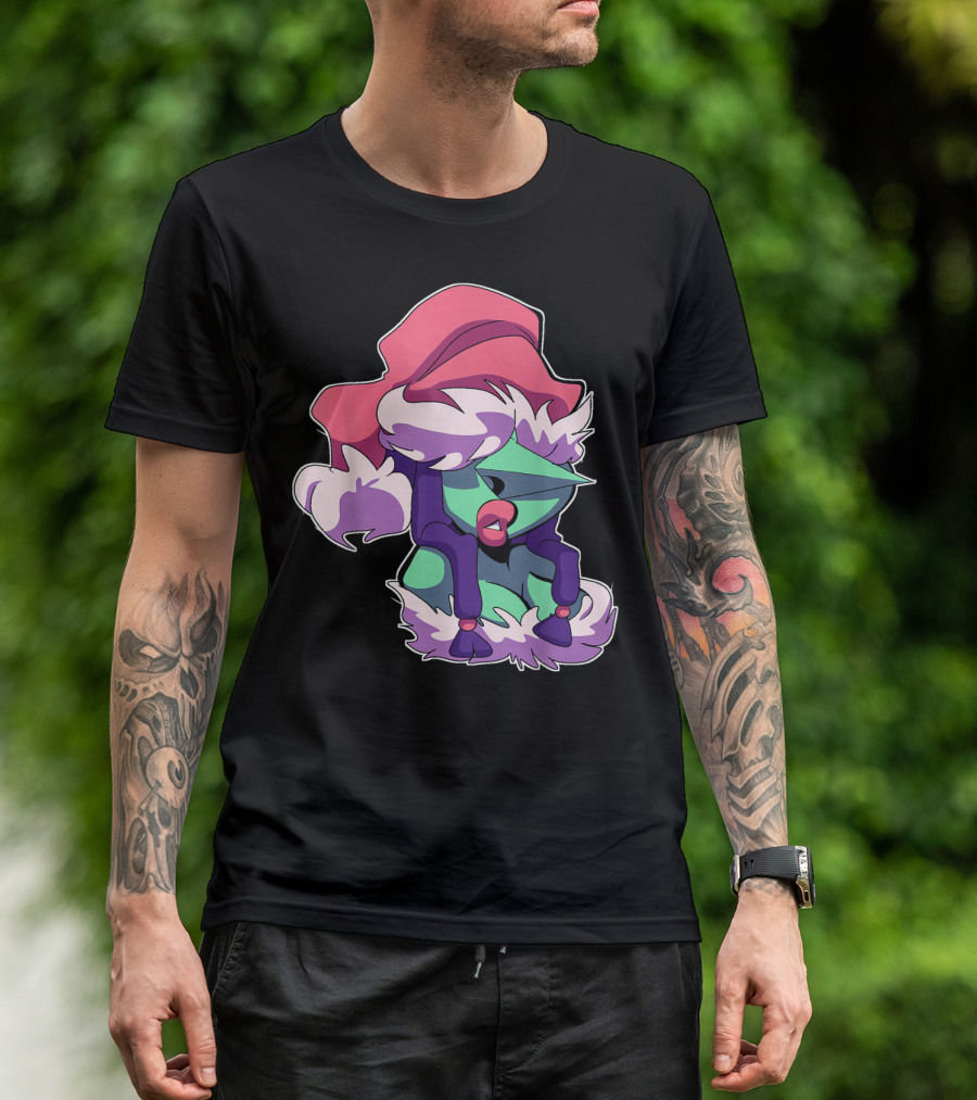 Christmas Is Coming Character In Festive Purple Santa T-Shirt