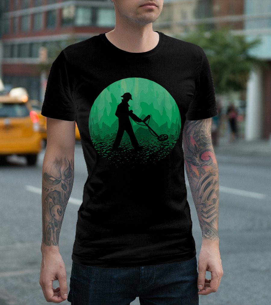 Detectorists Forest Treasure Hunter Exploring Meteorites Scene T-Shirt
