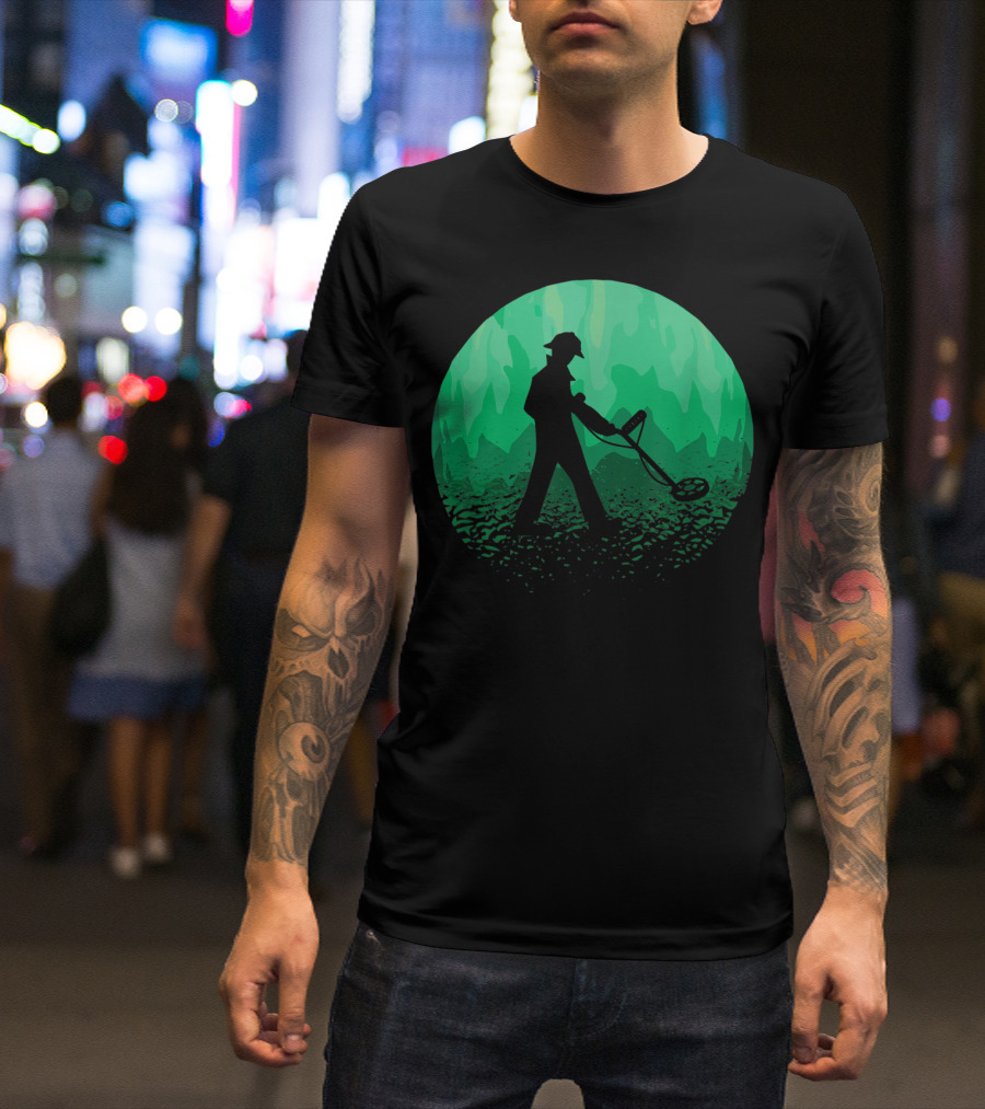Detectorists Forest Treasure Hunter Exploring Meteorites Scene T-Shirt