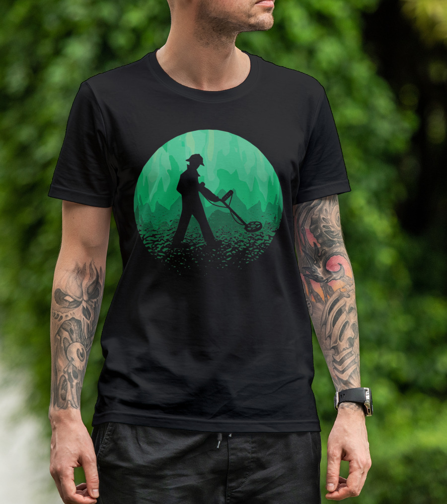 Detectorists Forest Treasure Hunter Exploring Meteorites Scene T-Shirt