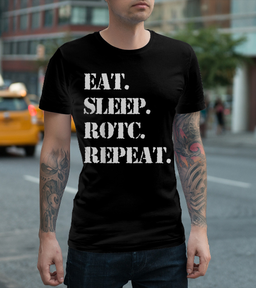 Eat Sleep ROTC Repeat Lifestyle Cycle T-Shirt