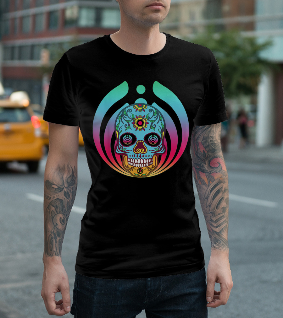 Bassnectar Edm Rave Clothes Bass Head Sugar Skull Bass Drop T-Shirt