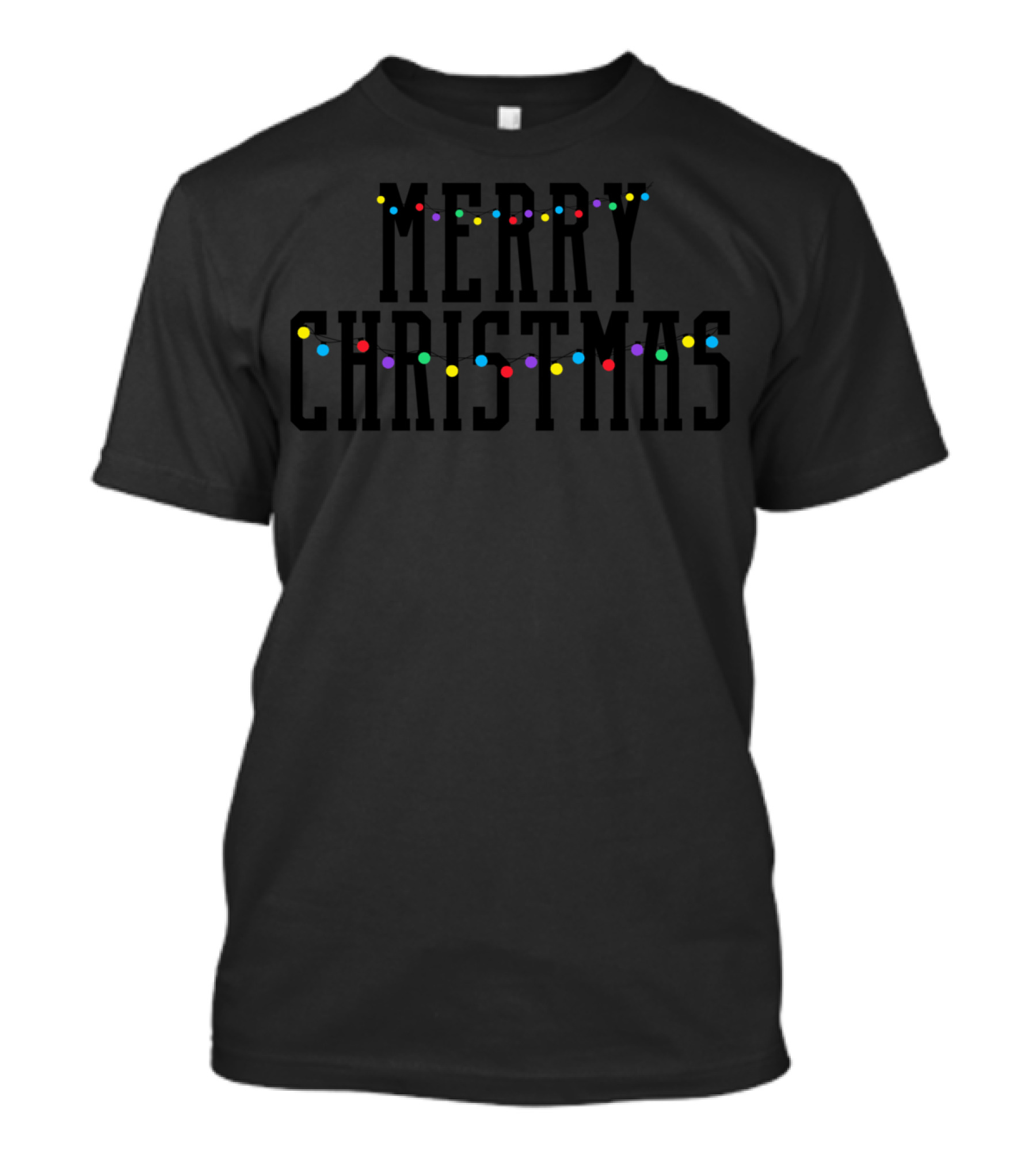 Merry Christmas Lights Festive Holiday Decor T-Shirt