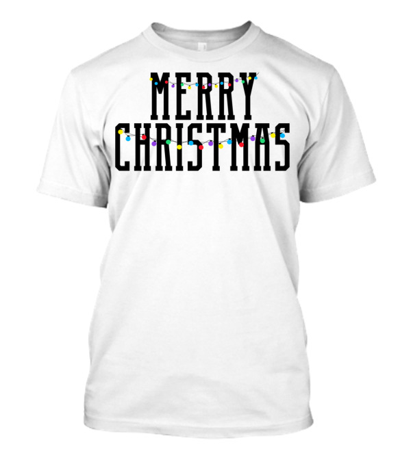 Merry Christmas Lights Festive Holiday Decor T-Shirt