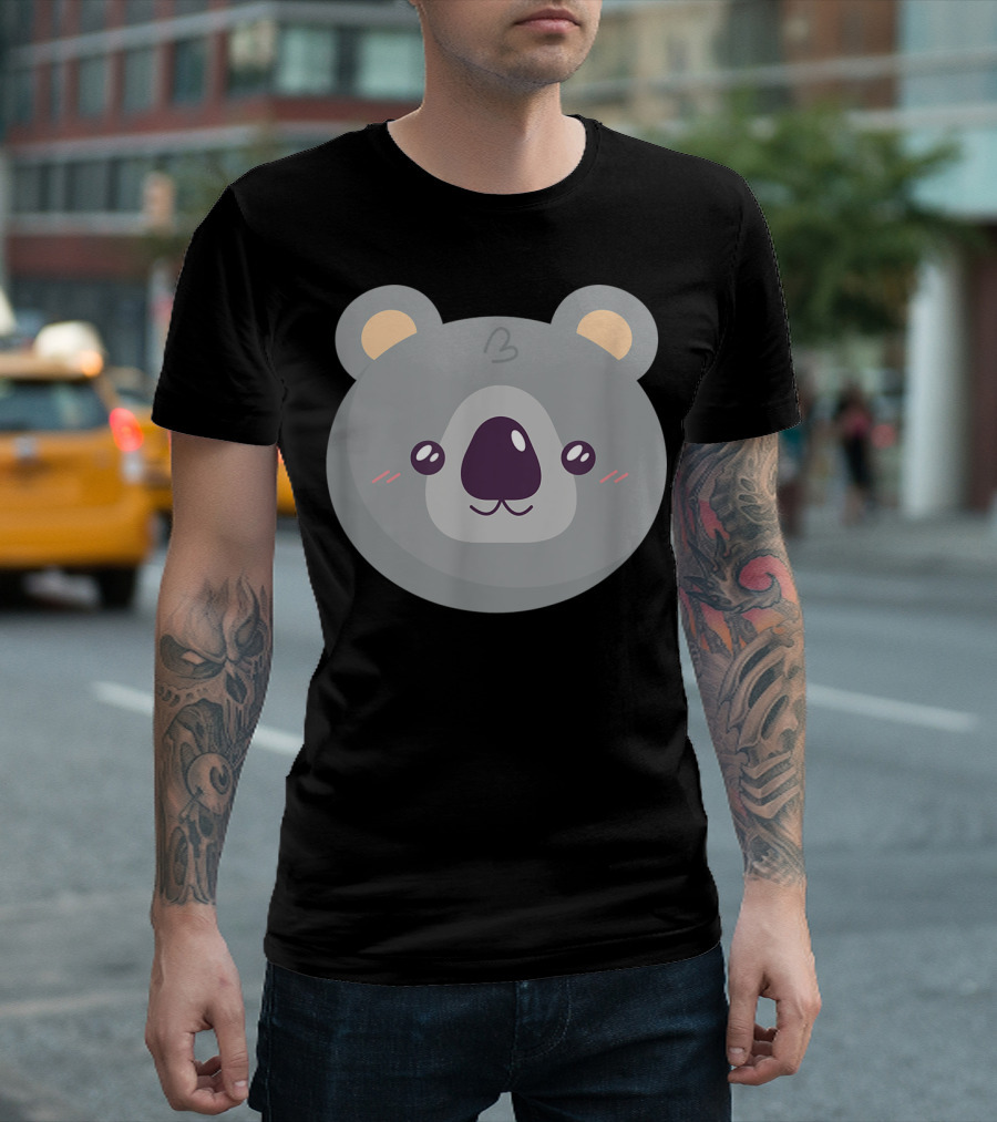 Cute Koala Face Blushing Expression T-Shirt