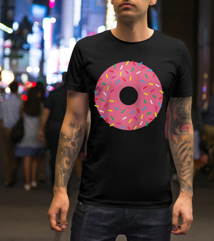 Donut Pink Sprinkle Delight T-Shirt