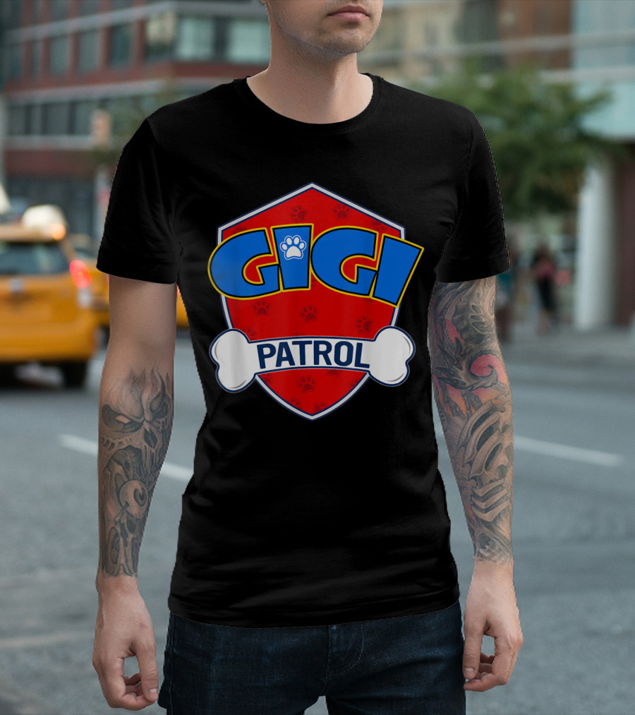 Gigi Patrol Shield Paw Badge Dog T-Shirt