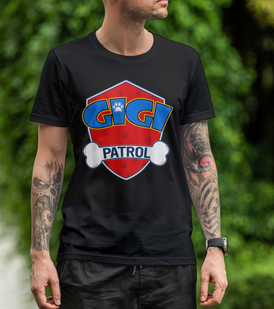 Gigi Patrol Shield Paw Badge Dog T-Shirt