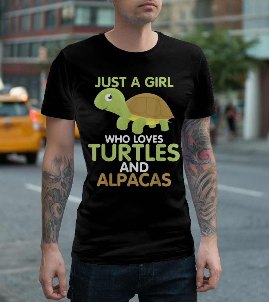 JUST A GIRL WHO LOVES TURTLES AND ALPACAS T-Shirt