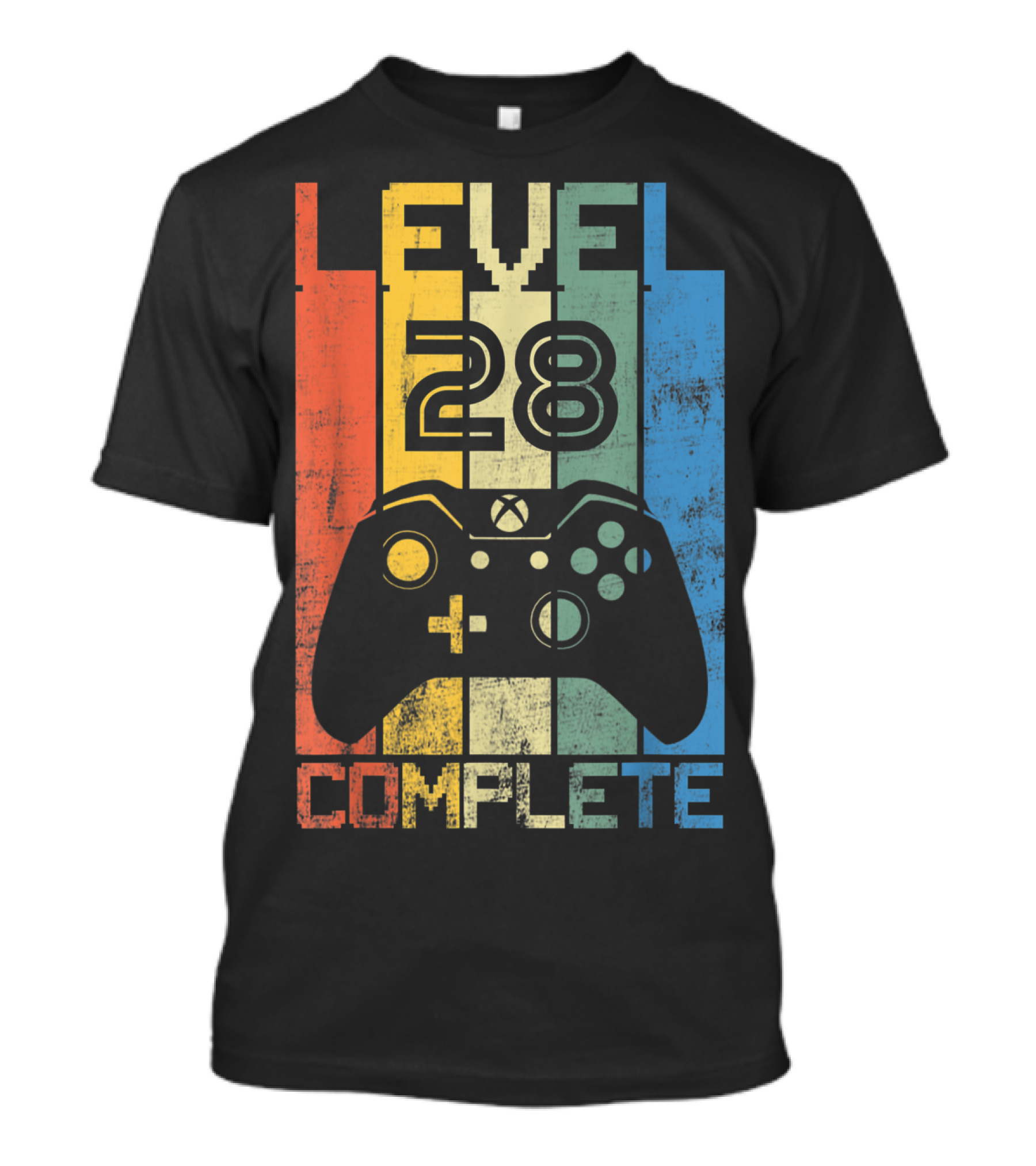 Level 28 Complete Vintage Birthday Retro Gaming Controller 28Th T-Shirt