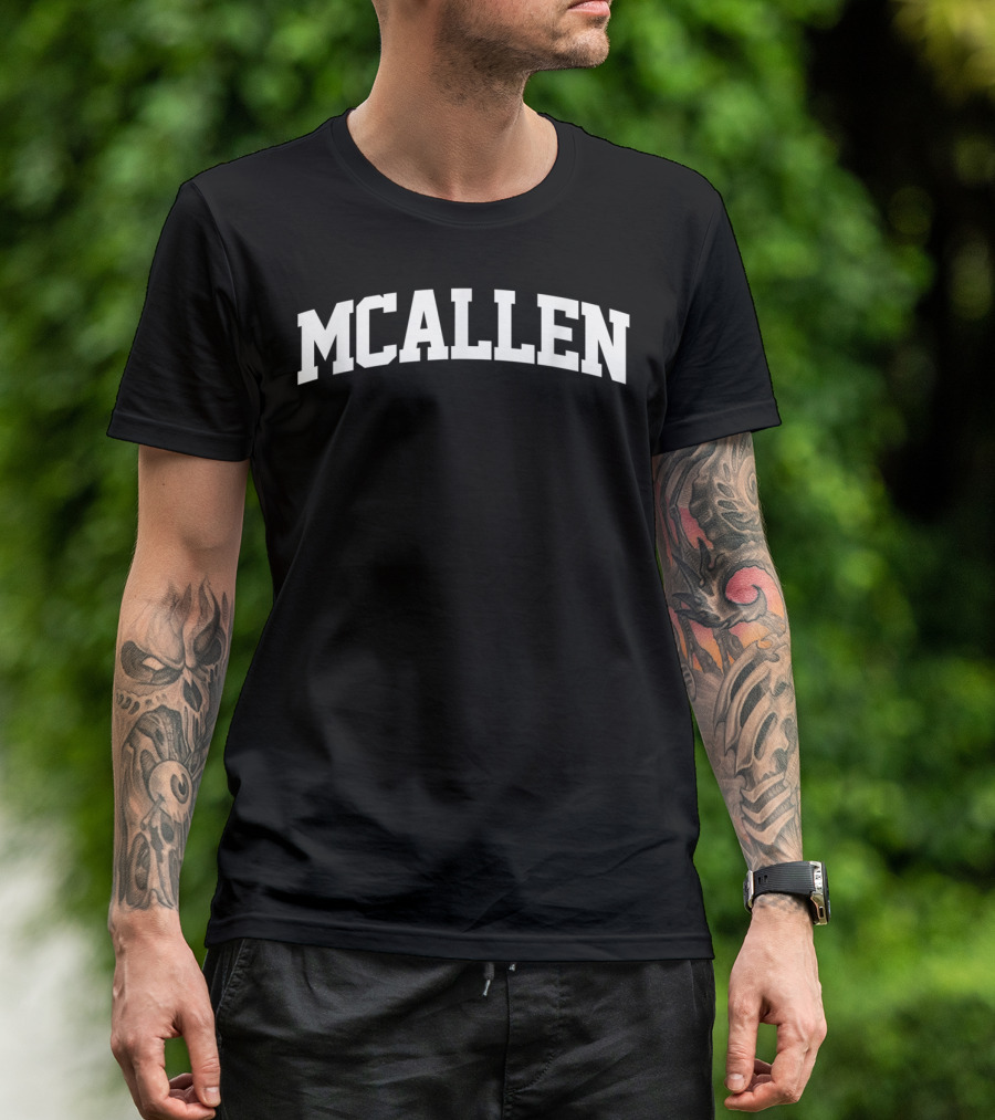 Mcallen Vintage Sports Team Arch Text T-Shirt