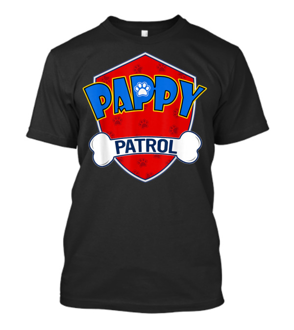 Pappy Patrol Paw Shield With Bone Badge T-Shirt