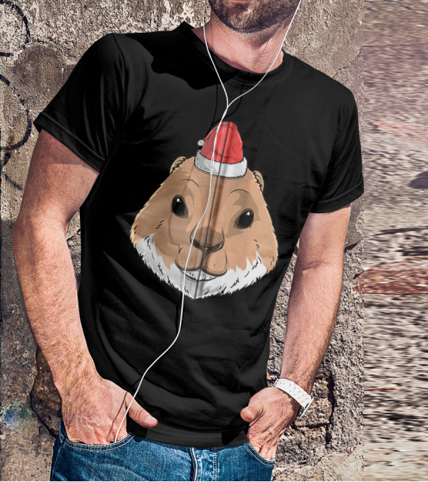 Prairie Dog Wearing Santa Claus Hat T-Shirt