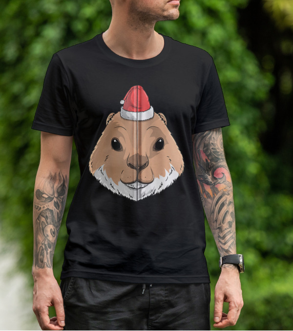 Prairie Dog Wearing Santa Claus Hat T-Shirt