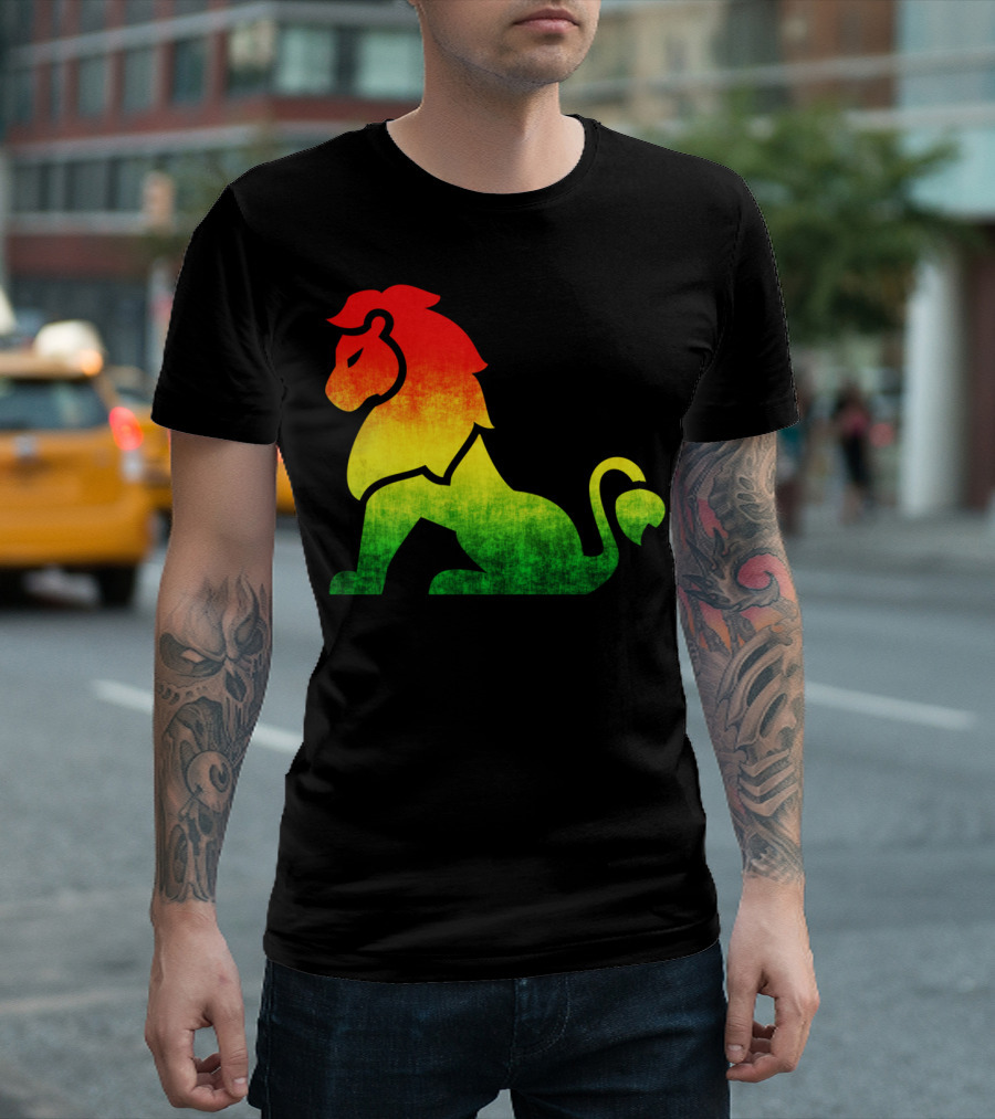 Rasta Flag Reggae Lion Jamaica T-Shirt