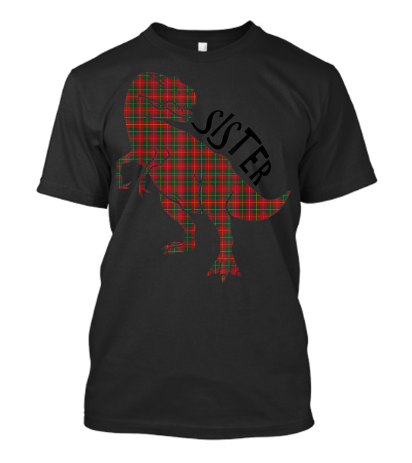 Sister Red Plaid Dinosaur T-Shirt