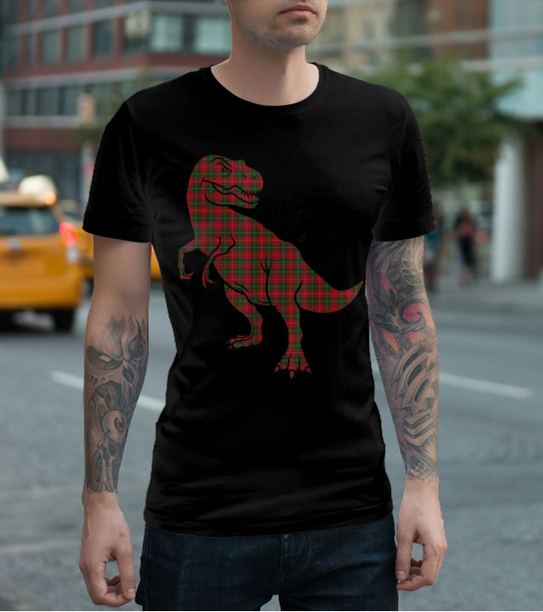 Sister Red Plaid Dinosaur T-Shirt