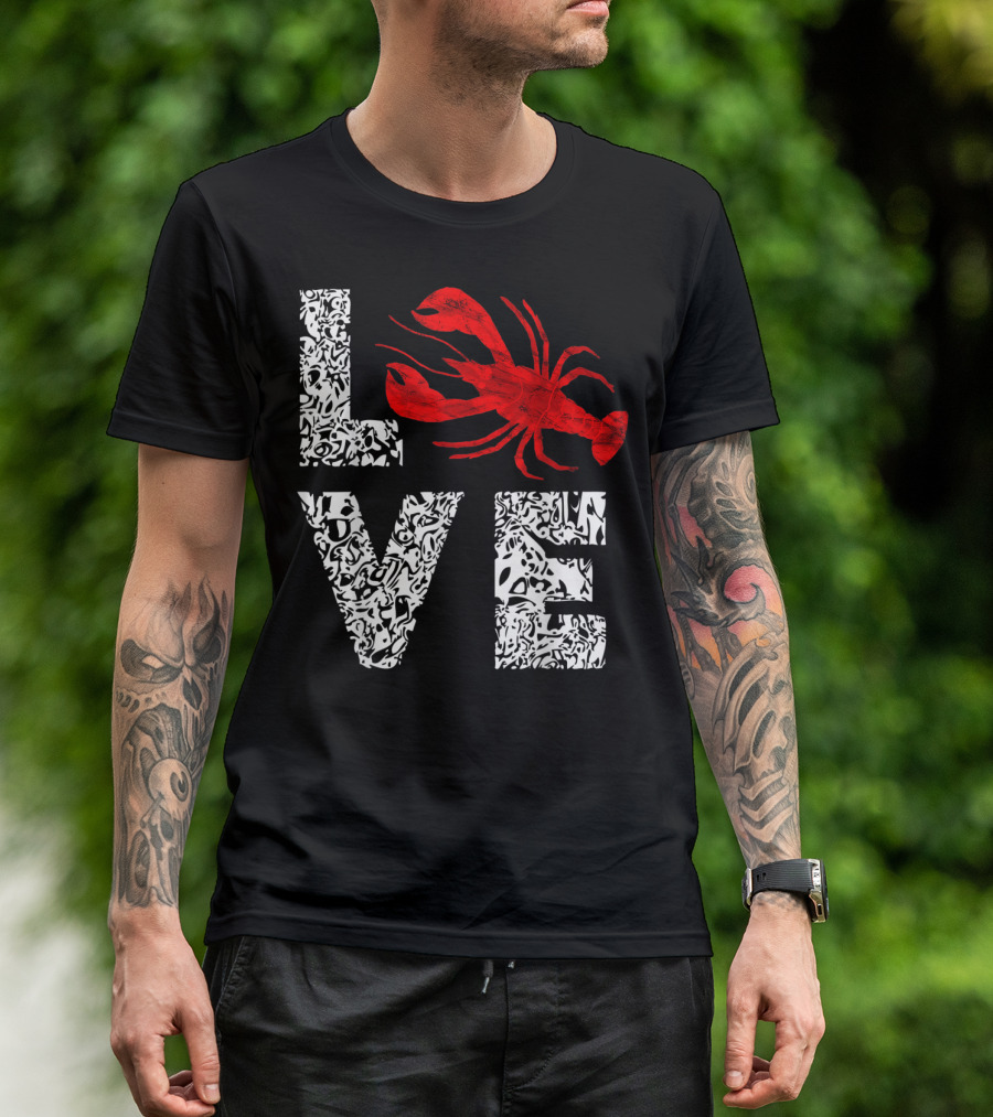 Love Crawfish Cajun River Crayfish Crab Boils Ditch T-Shirt