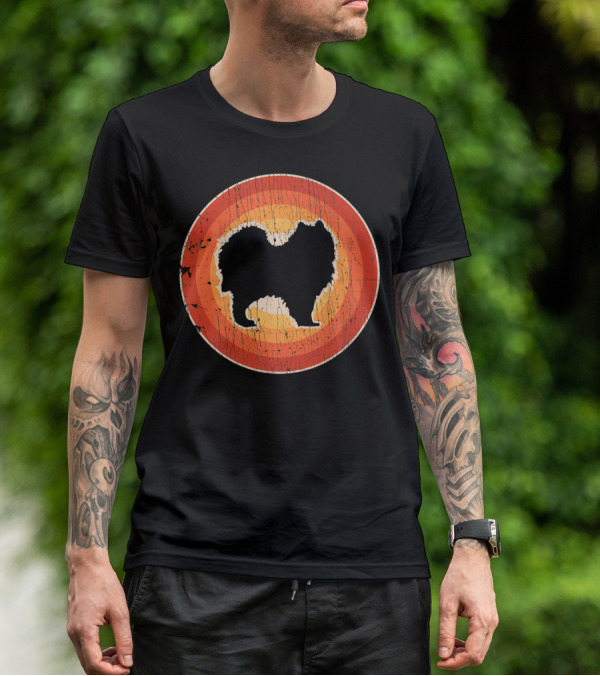 Samoyed Vintage Style 60s 70s Retro Circle T-Shirt