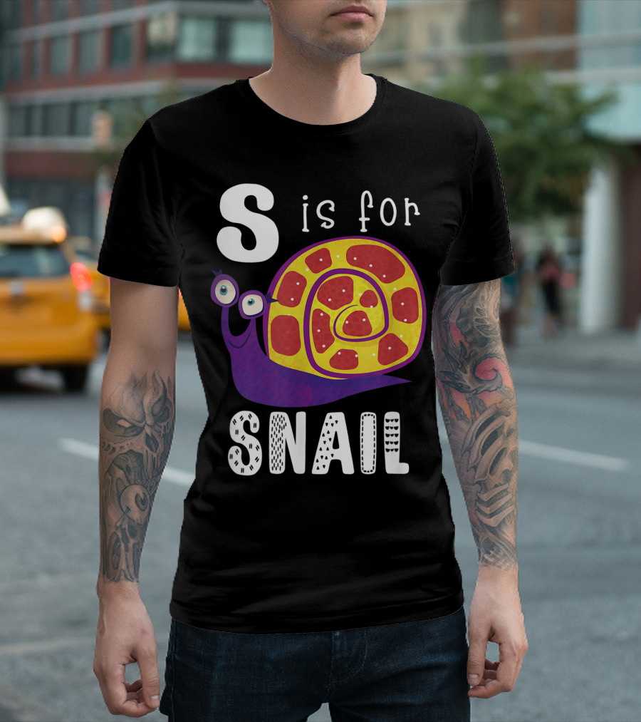 S Is for Snail Alphabet Letter Insect T-Shirt