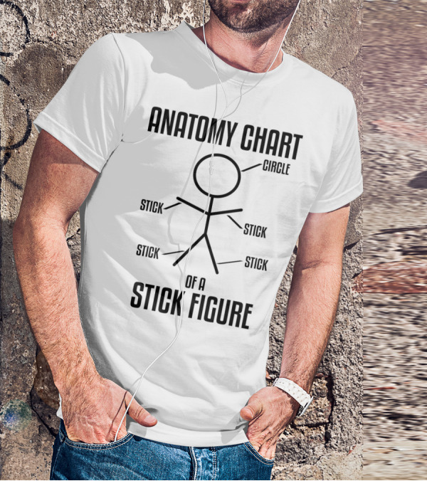ANATOMY CHART OF A STICK FIGURE CIRCLE STICK T-Shirt