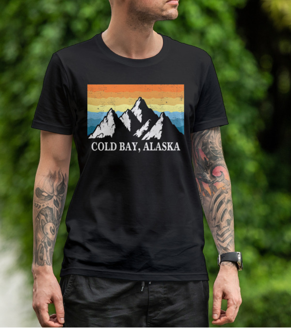 Cold Bay Alaska Retro Mountain Hiking Adventure T-Shirt