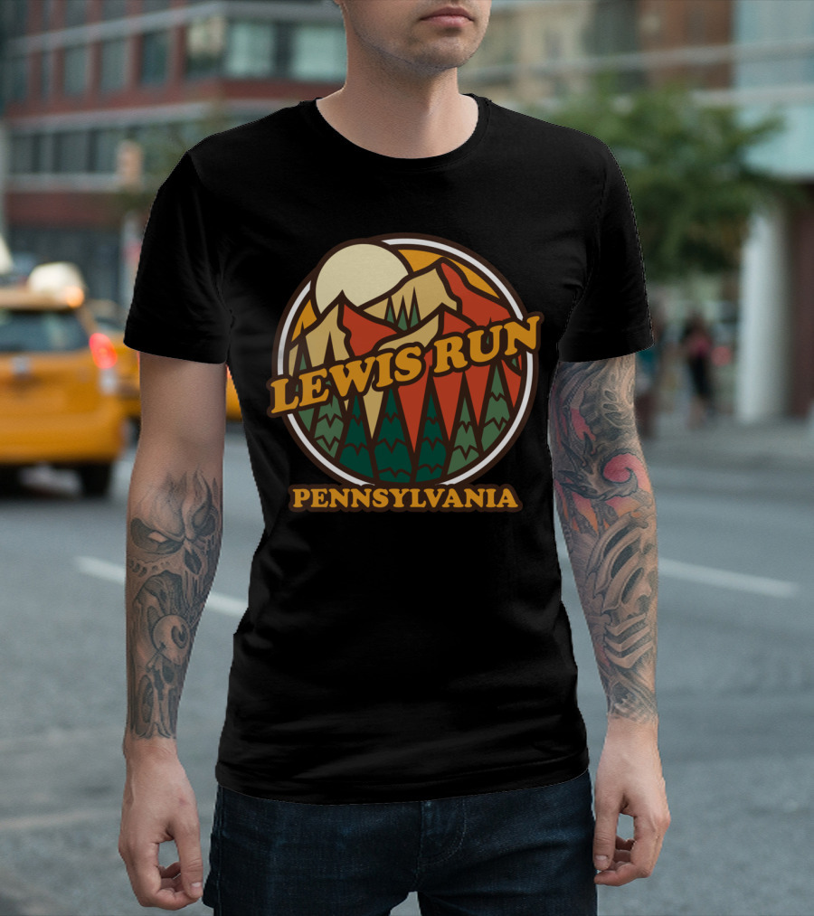 Lewis Run Pennsylvania Mountain Hiking Vintage T-Shirt