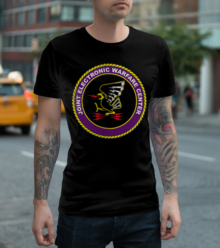 Joint Electronic Warfare Center Logo Emblem Bird with Lightning T-Shirt