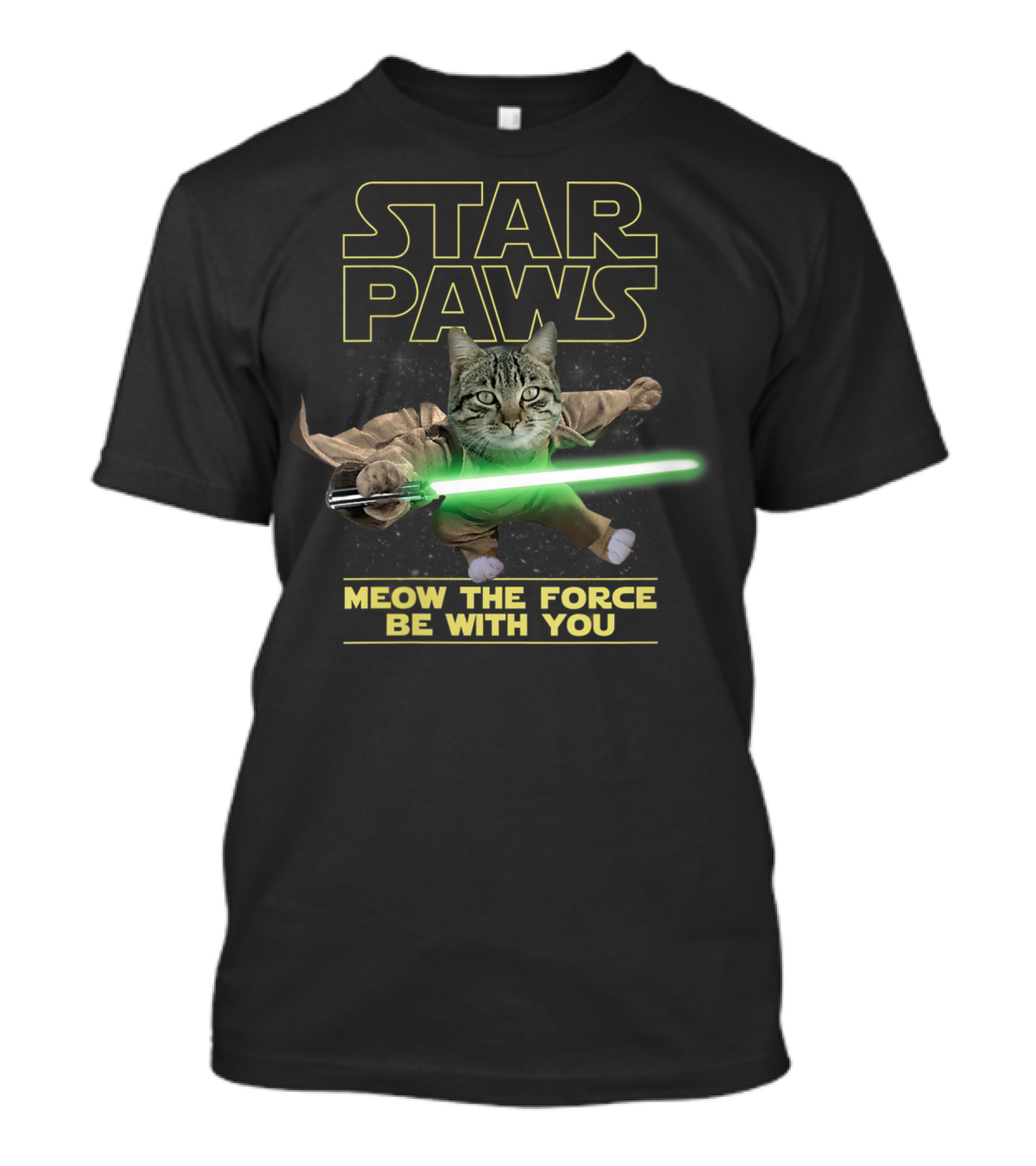 Star Paws Meow The Force Be With You Kitty Action Hero T-Shirt