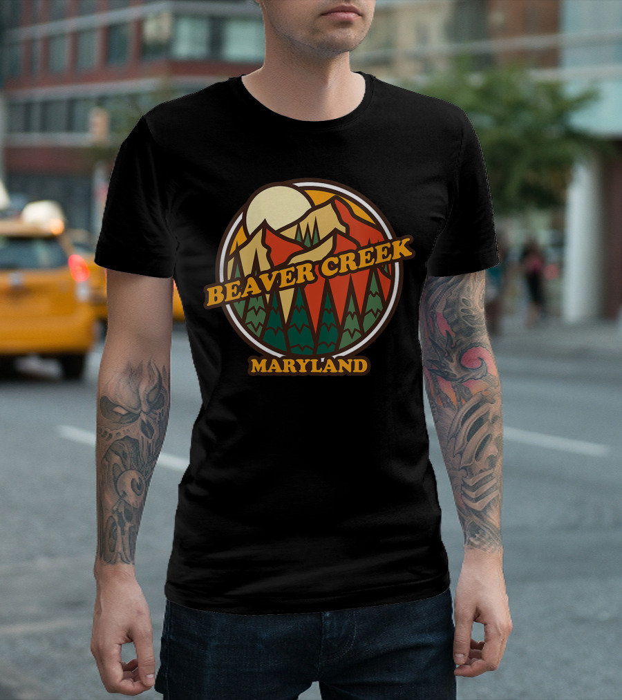 Beaver Creek Maryland Mountain Vintage Retro T-Shirt