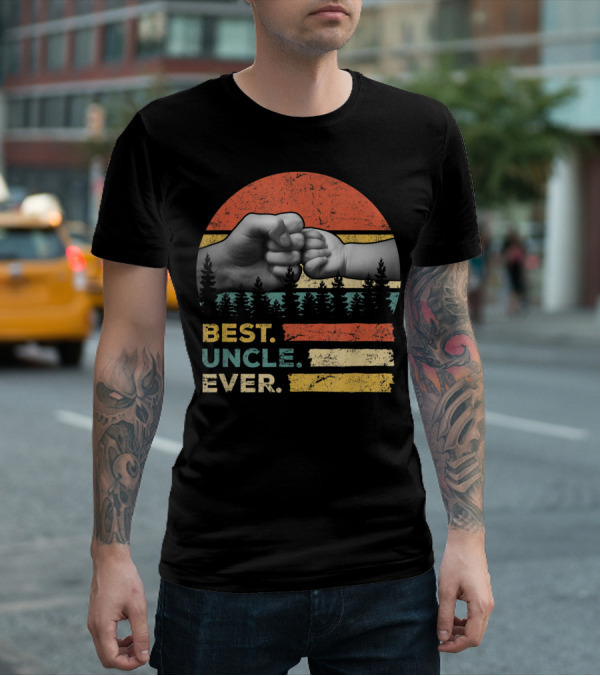 Best Uncle Ever Vintage Forest Fist Bump T-Shirt