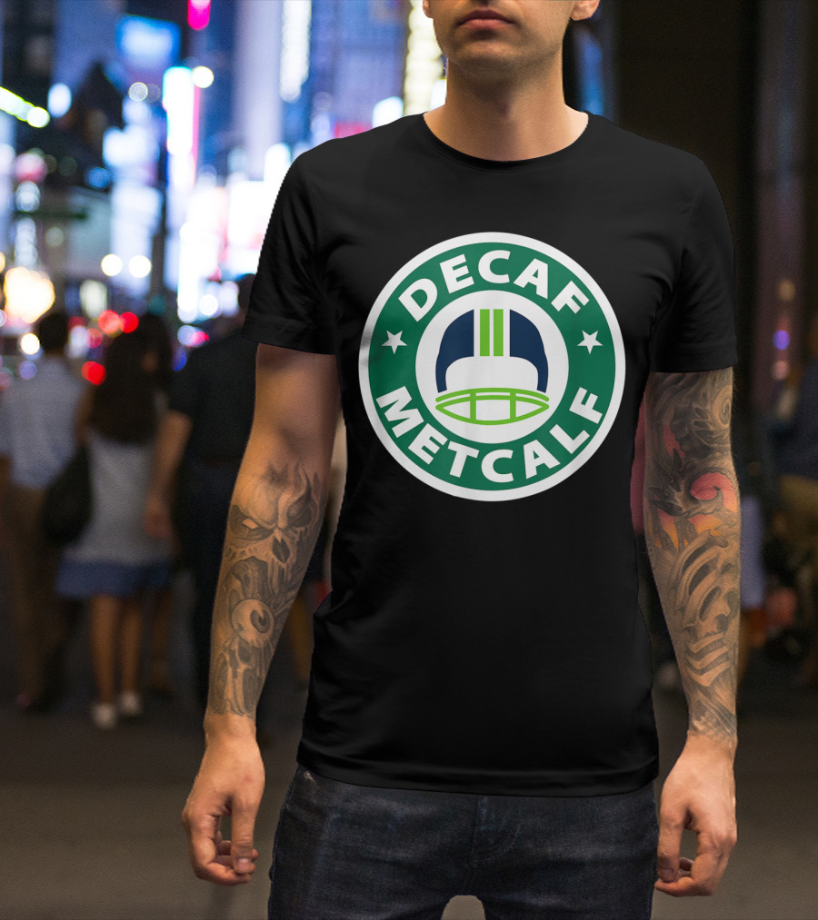 Decaf Metcalf Seahawks Helmet T-Shirt