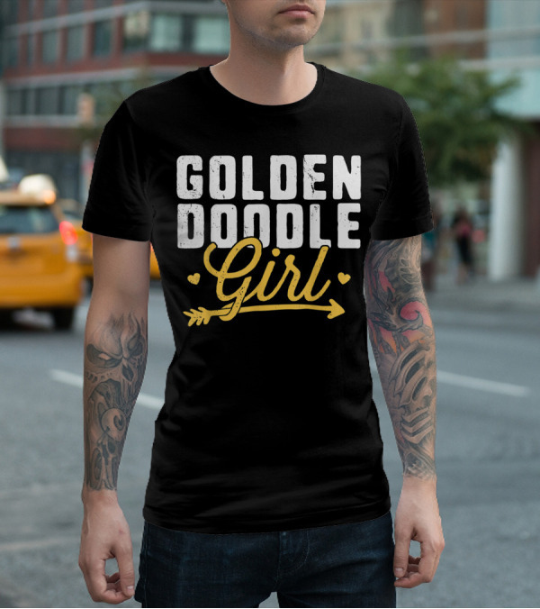 GOLDENDOODLE GIRL HEARTS AND ARROW T-Shirt