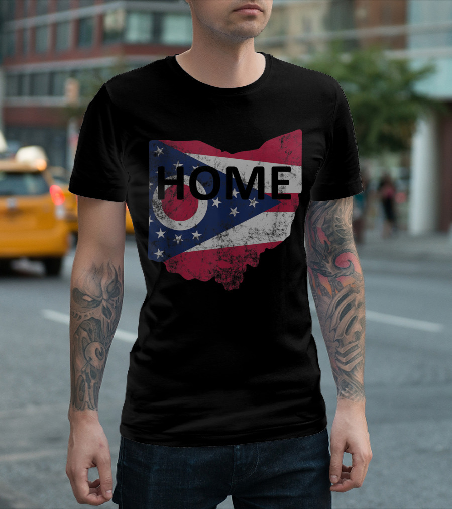HOME Ohio State Flag Shape T-Shirt