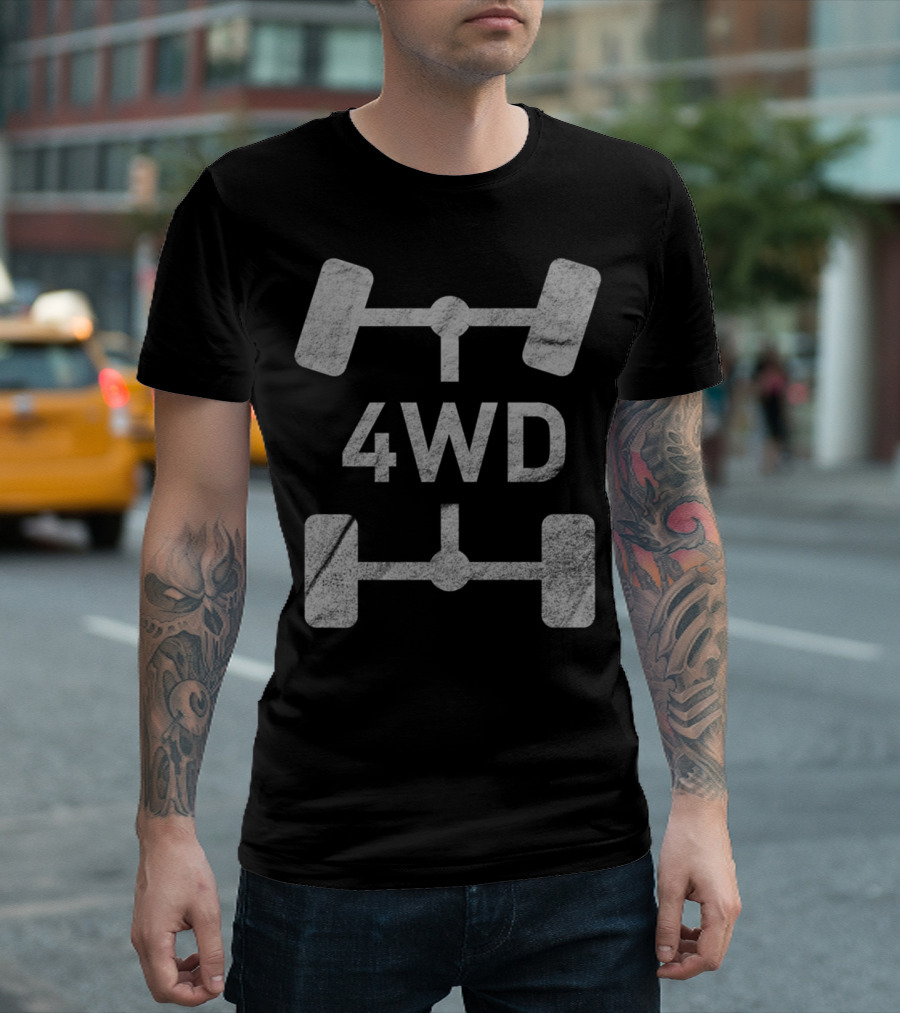 4Wd Offroad Overland 4X4 Drivetrain Diagram T-Shirt