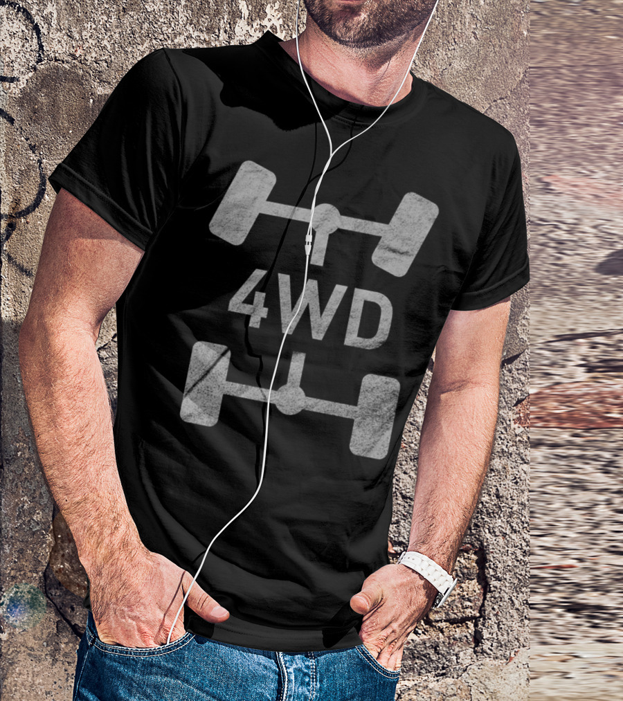 4Wd Offroad Overland 4X4 Drivetrain Diagram T-Shirt